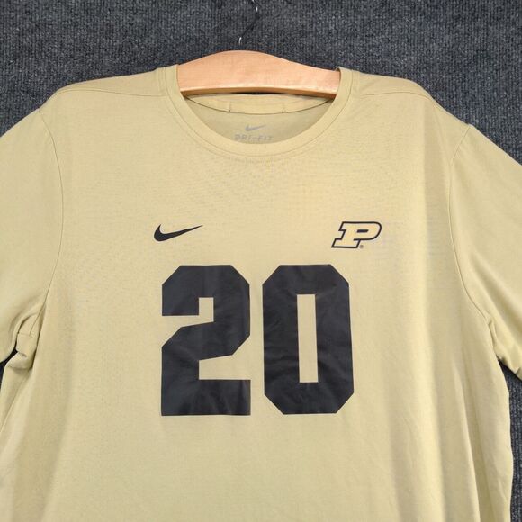 Nike Dri-Fit Men's Purdue Boilermaker #20 Franklin Graphic T-Shirt Tan Large - Picture 3 of 12